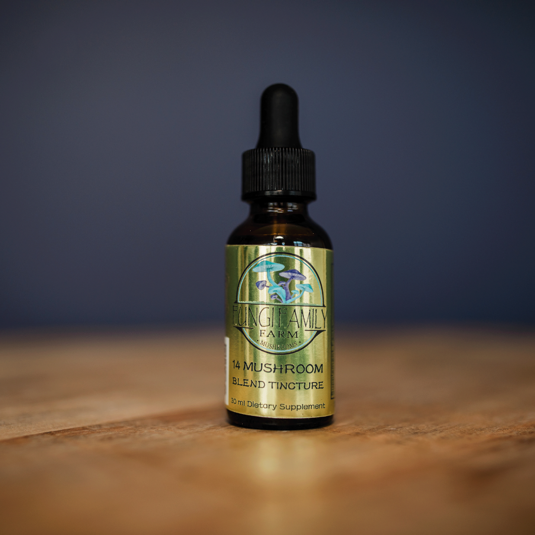14 Mushroom Blend Tincture Dual Extract Ultrasonic