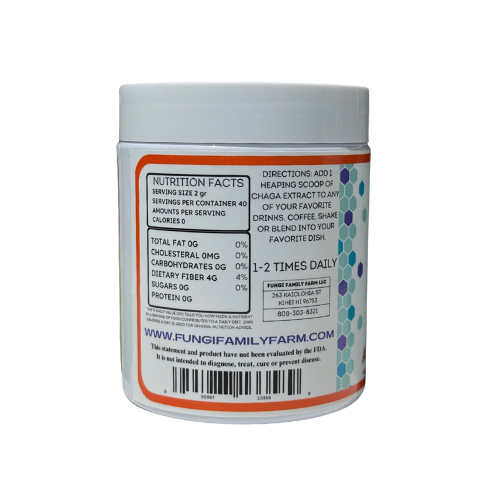 Chaga Mushroom Powder Extract – Inonotus obliquus (2000 mg)