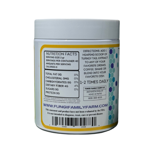 Turkey Tail Mushroom Powder Extract – Trametes versicolor (2,000 mg)