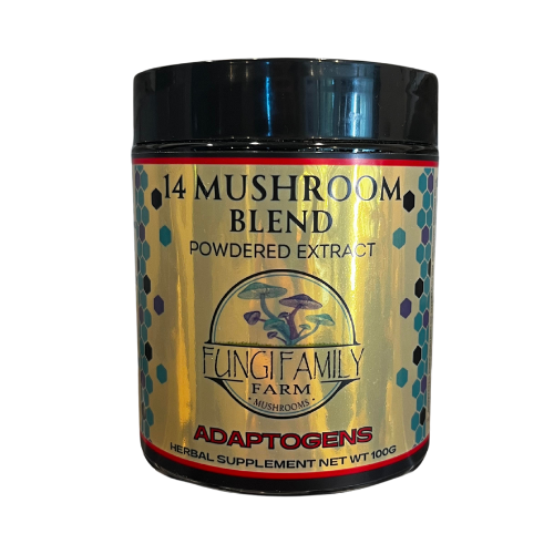 14 Mushroom Blend Powder Extract 100g/30 Day supply (see description)