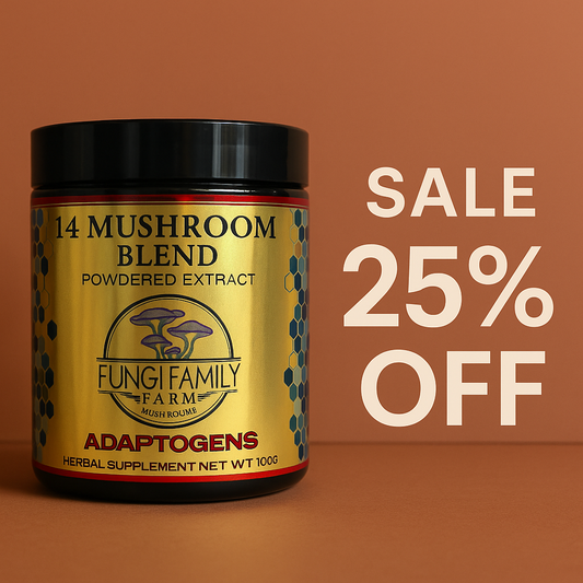 14 Mushroom Blend Powder Extract – Pure, Powerful, Full-Spectrum Wellness