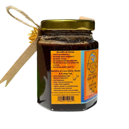 3 0Z Mushroom Infused Honey with Lions Mane, Reishi and Turkey Tail