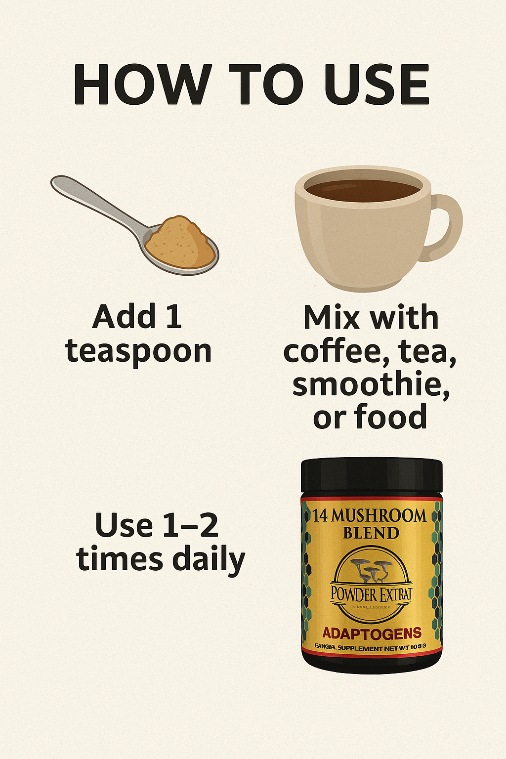 14 Mushroom Blend Powder Extract – Pure, Powerful, Full-Spectrum Wellness