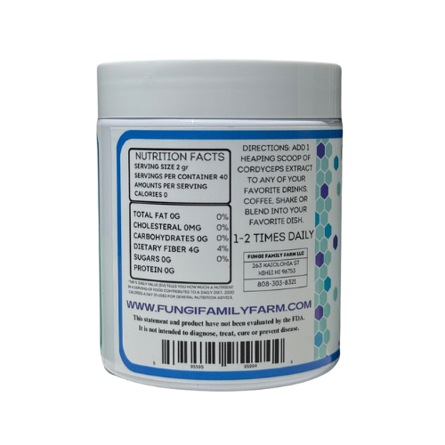 Cordyceps Powder Extract 100g 30 Day Supply