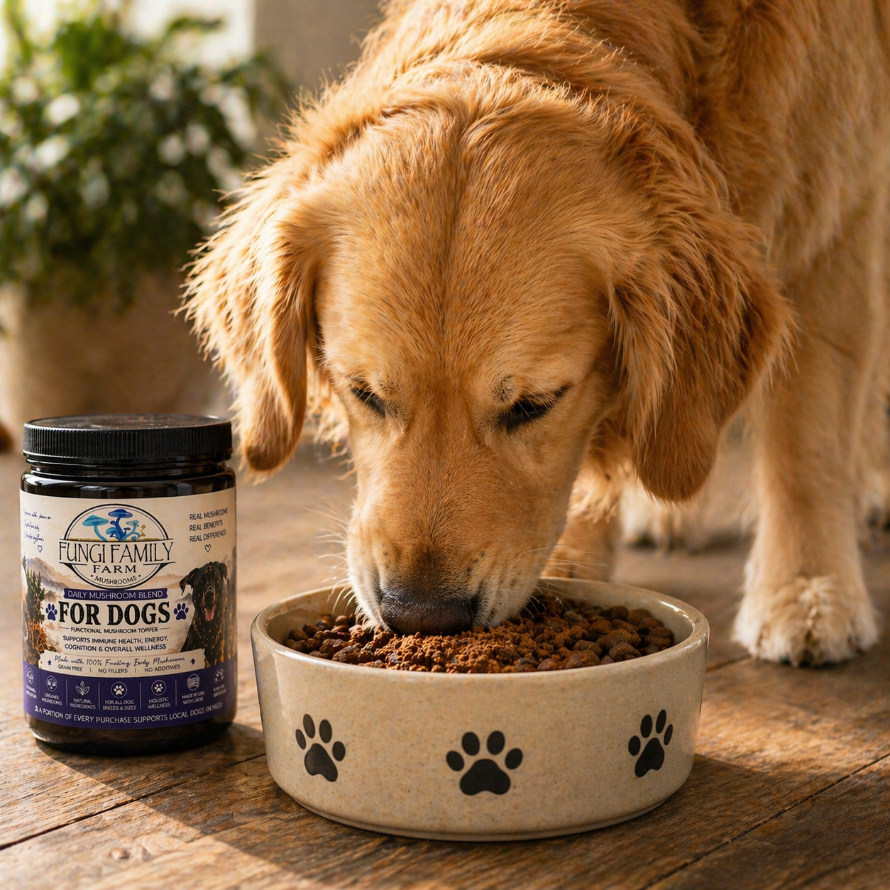 Daily Mushroom Blend for Dogs | Natural Food Topper with Functional Mushrooms