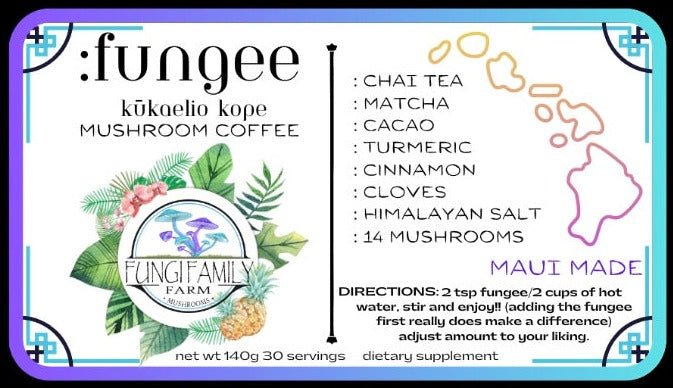 FUNGEE Mushroom Coffee with 14 Mushroom Blend Powder Extract