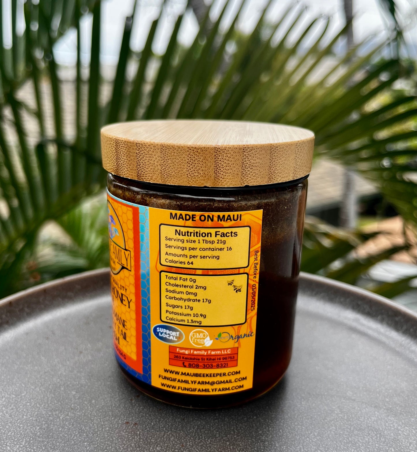 8 OZ Mushroom Infused Honey with Lions Mane, Reishi and Turkey Tail