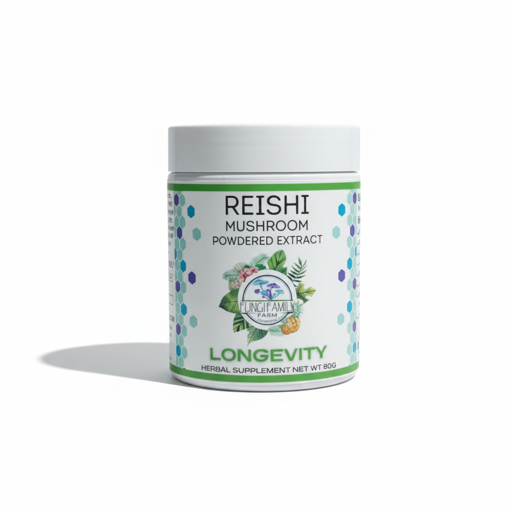 Reishi Mushroom Powder Extract – Ganoderma lucidum (2,000 mg)