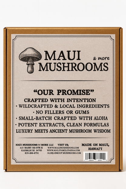 Ultimate Mushroom Wellness Gift Set – Superfood Drinks, Tremella Glow Serum, and Tremella & Tallow Balm | Handcrafted on Maui